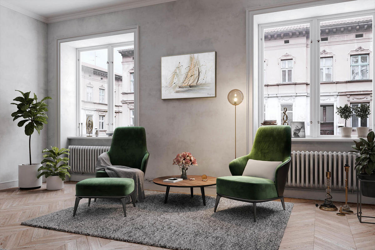 ACRYLBILD HANDGEMALT 100/75 cm - Beige/Grau, Holz/Textil (2/75cm) - KUNSTLOFT