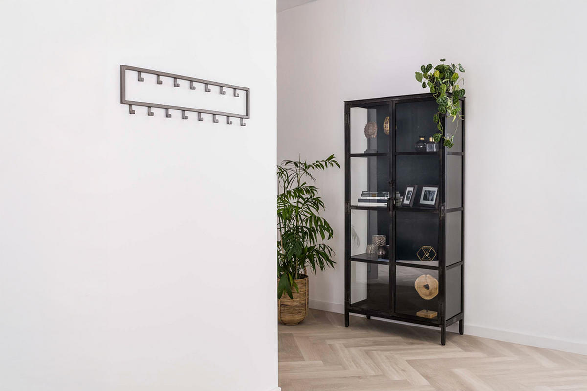 GARDEROBE LEONOR Grau Metall - Grau, Metall (80/20/2cm) - KAWOLA