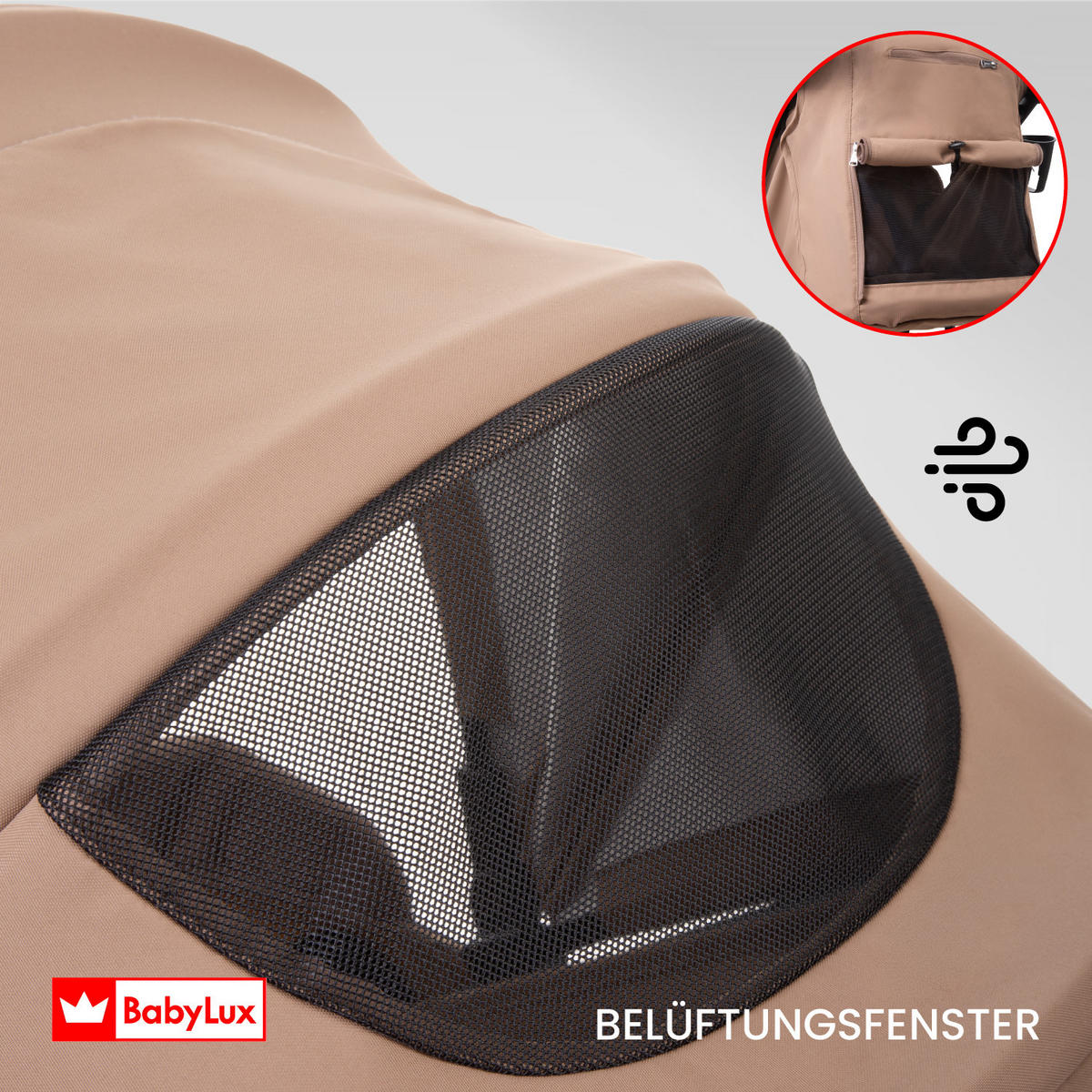 BUGGY Rolle, Klein und Leicht, Teleskopische Führung, Kompakt Faltbar, Wickeltasche, Reisetasche - Jadegrün/Schwarz, Textil/Metall (58/99cm) - BabyLux