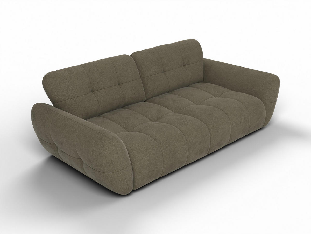 BIGSOFA Vannes Chenille Grau 272/134/68 cm - Dunkelgrau, Kunststoff/Textil (272/68/134cm) - foamnova