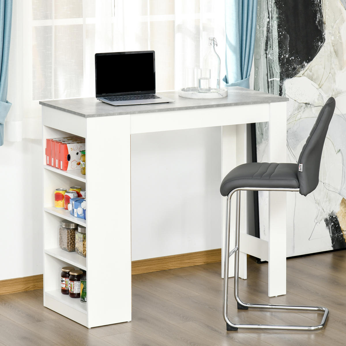 BARTISCH Weiß und Grau 1 Stück - Weiß, Kunststoff (115/50/102.7cm) - GiPP