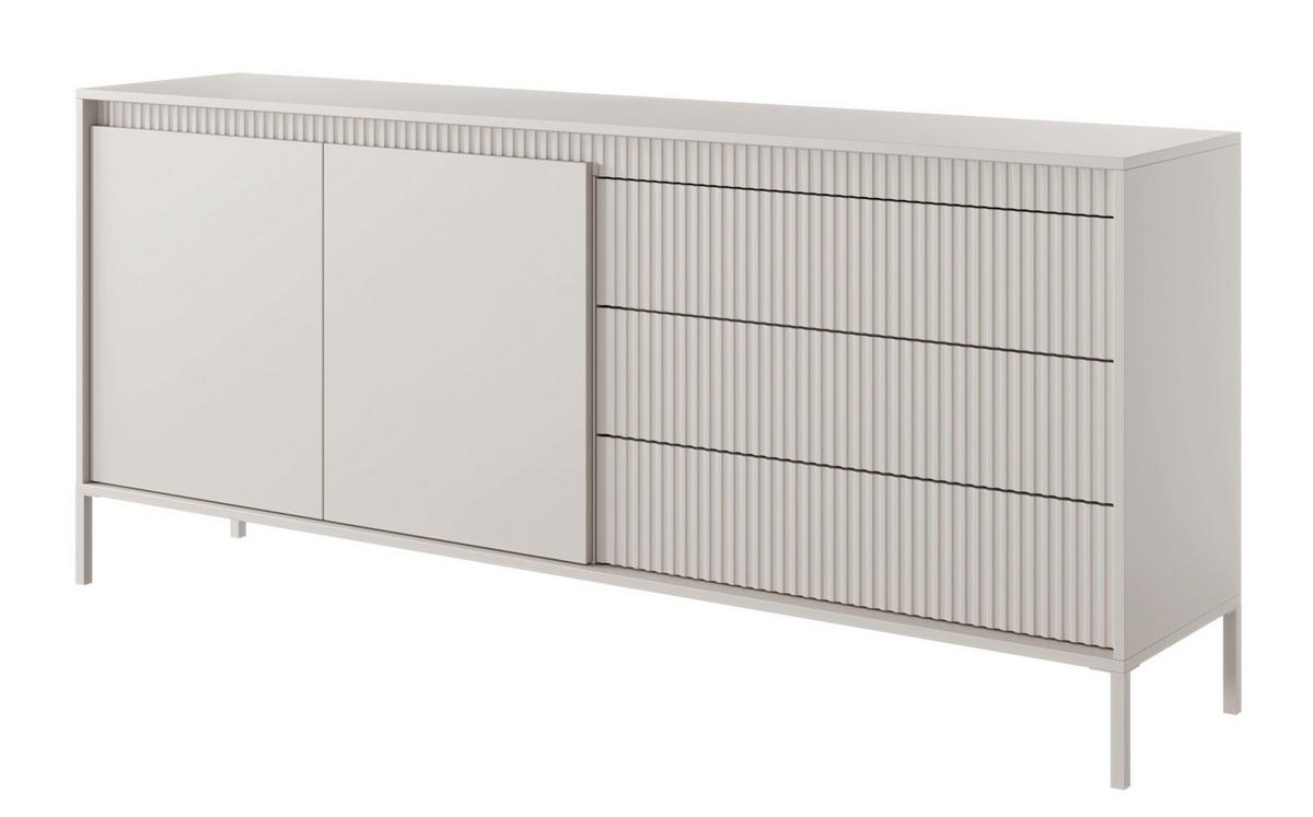 SIDEBOARD Falsetto Beige 187 cm - Beige, Holzwerkstoff/Metall (187/81.5/39.5cm) - Selsey