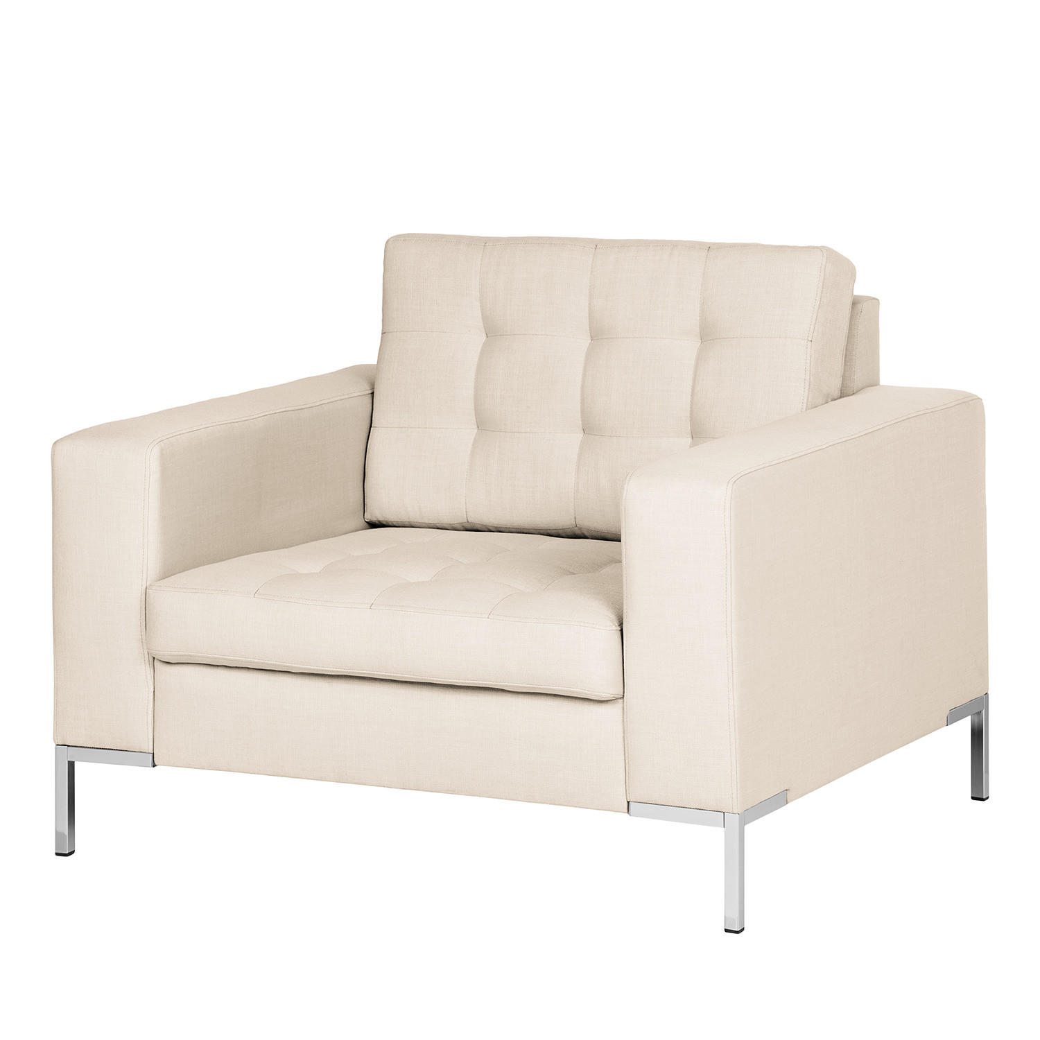 SESSEL - Stoff, Beige - Beige, Textil (96/80/87cm) - home24