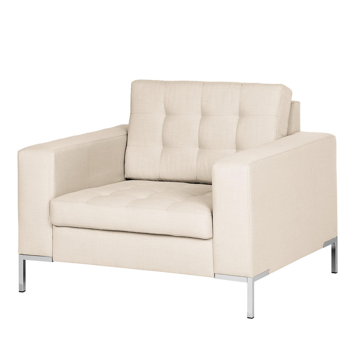 SESSEL - Stoff, Beige - Beige, Textil (96/80/87cm) - home24