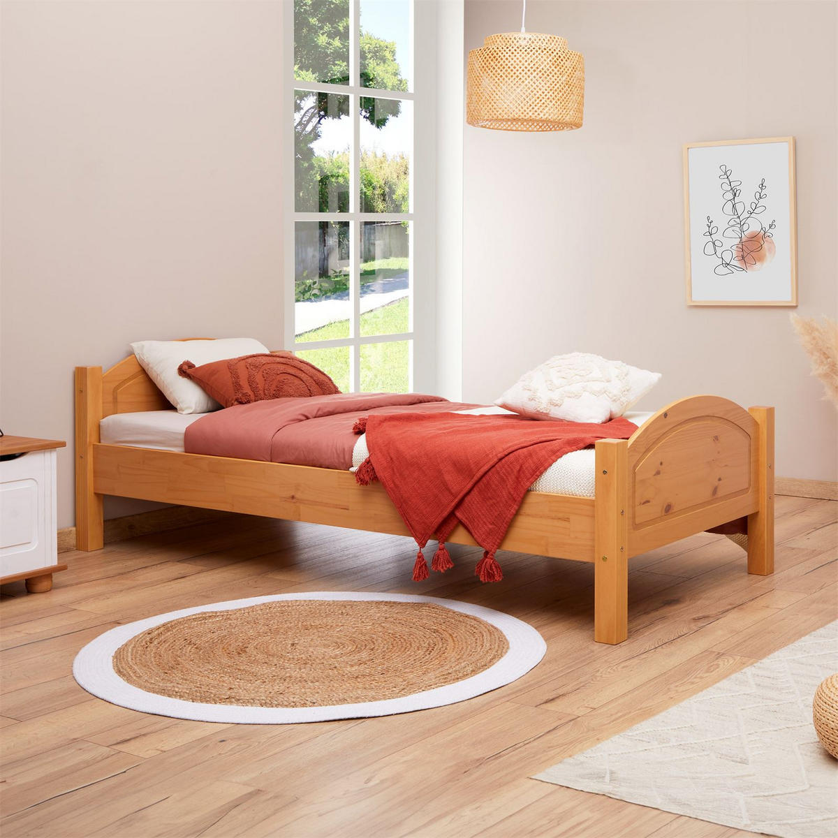 MASSIVHOLZBETT FLIMS 90X200 CM - Buchefarben, Holz (90/200cm) - IDIMEX