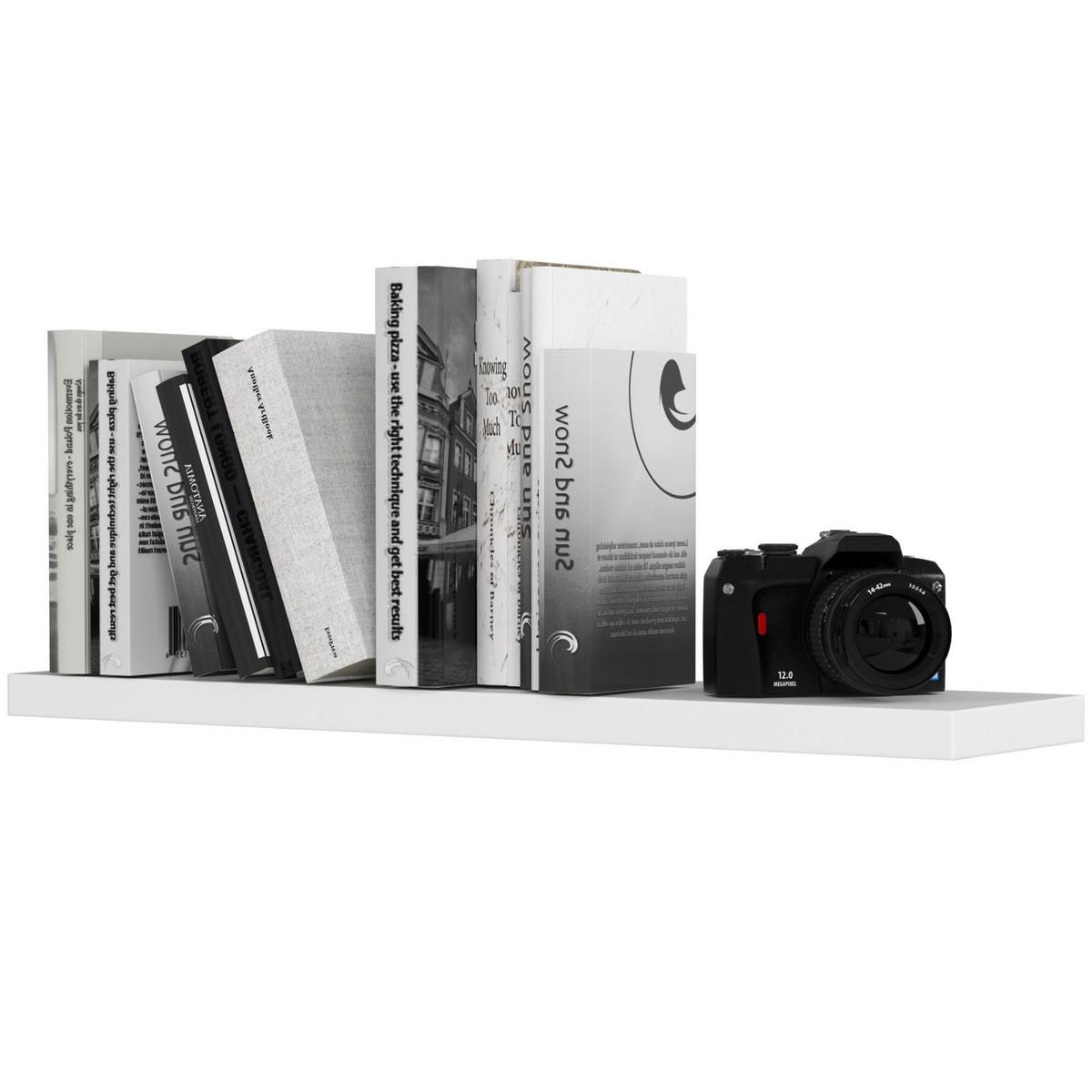 WANDREGAL Weiß 3/80/20 - Weiß, Holzwerkstoff (80/3/20cm) - RAUMHIRSCH FURNITURE