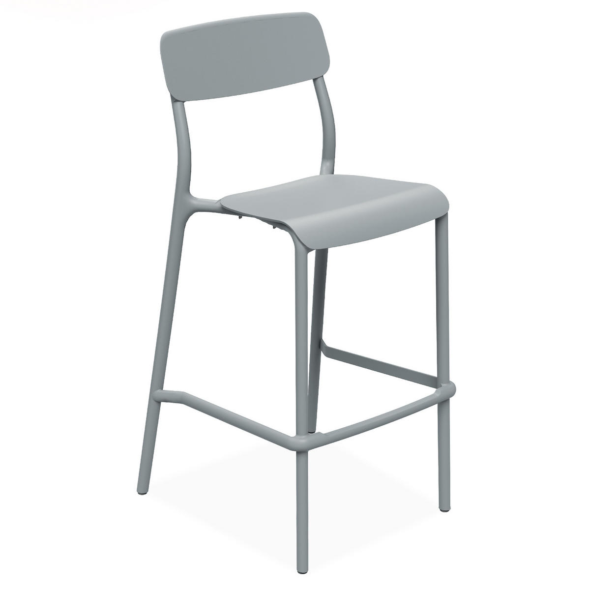GARTENHOCKER GALIO, Hochhocker, 2-er Set - Grau, Kunststoff (52/107.5/54.5cm) - KONSIMO®