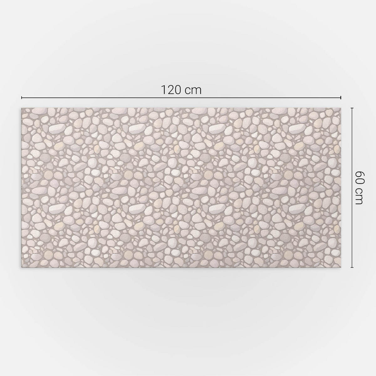 WANDPANEEL 120x60 cm selbstklebend Ciottolo - Ecru, Kunststoff (60/1.6/120cm) - Wallfluent