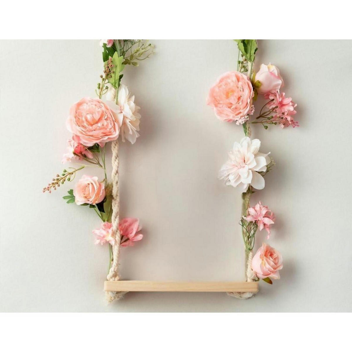 BLUMENGIRLANDE 2-teiliges Set 180 cm - Rosa, Kunststoff (1cm)