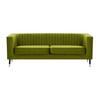 DREISITZER SOFA Slender-Velluto 9 - Olivgrün, Holz/Textil (201/71/83cm) - SLF24
