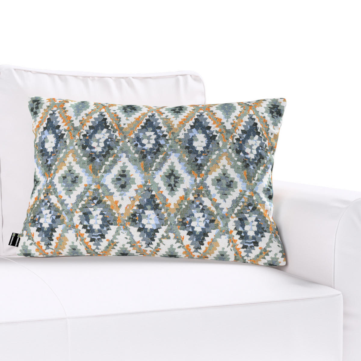 KISSENHÜLLE Cosy Home blau- weiß, 60x40 cm - Blau/Weiß, Textil (60/40cm) - Dekoria