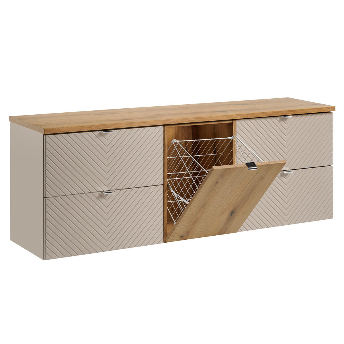 WASCHTISCHUNTERSCHRANK 160.4cm Manoa Kaschmir - Beige, Holzwerkstoff (160.4/59/40cm) - Petits-meubles