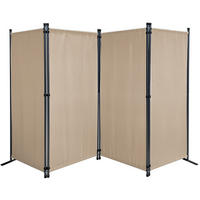 PARAVENT 4-tlg. 220x165 cm Beige - Beige, Metall (220/165cm) - QUICK STAR