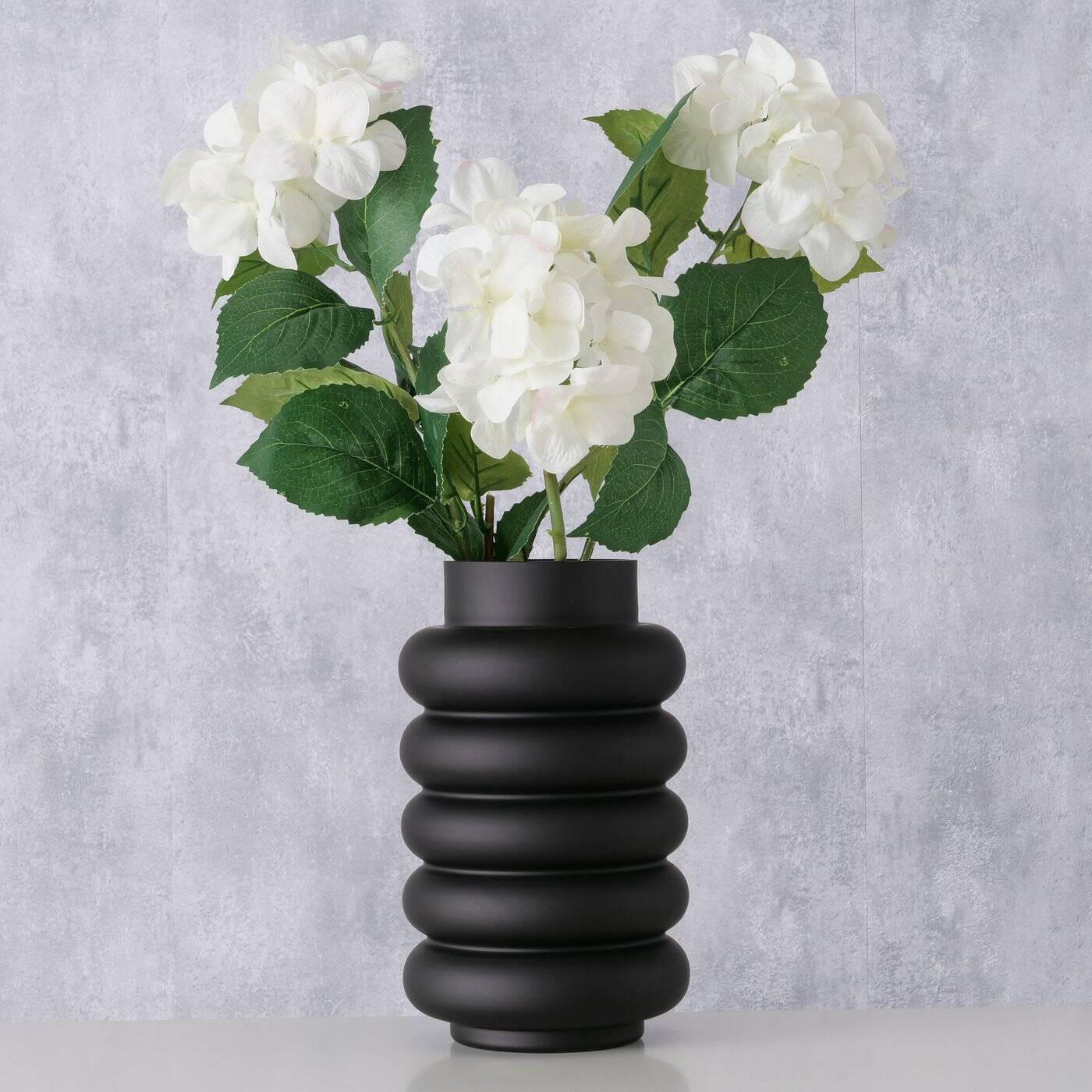 VASE Ribbo - Schwarz, Glas (25cm) - Boltze Home