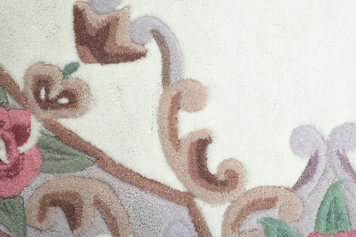 HANDTUFTTEPPICH Ming 190x190 cm - Beige, Textil (190/190cm) - THEKO