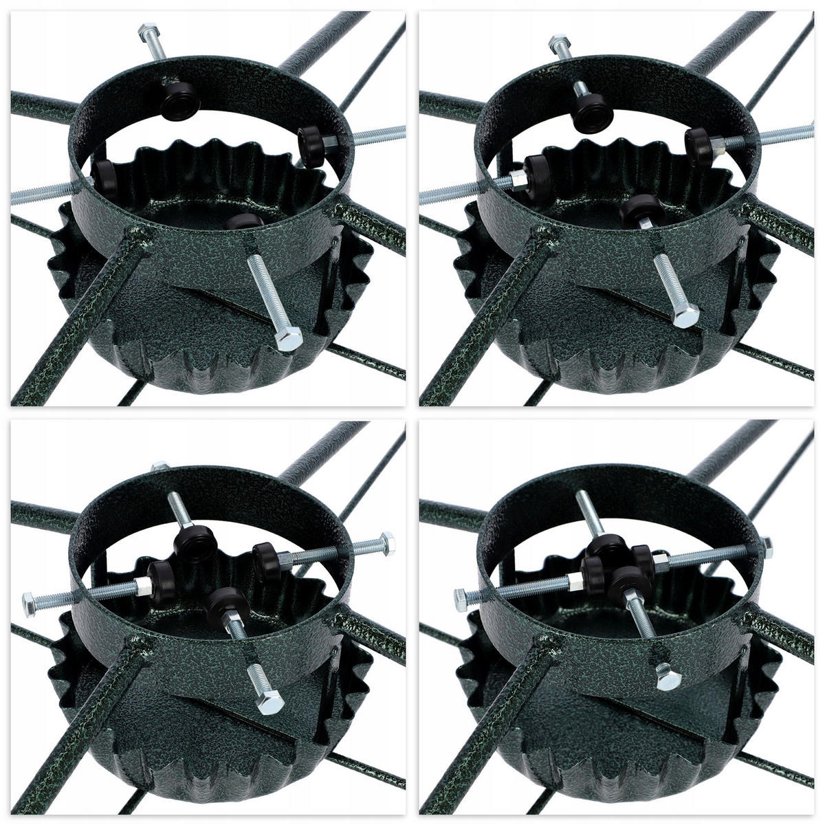 KADAX Weihnachtsbaumständer 3 m Weihnachtsbaumständer aus Metall mit Schale - Grün, Kunststoff/Metall (13.5cm) - KADAX