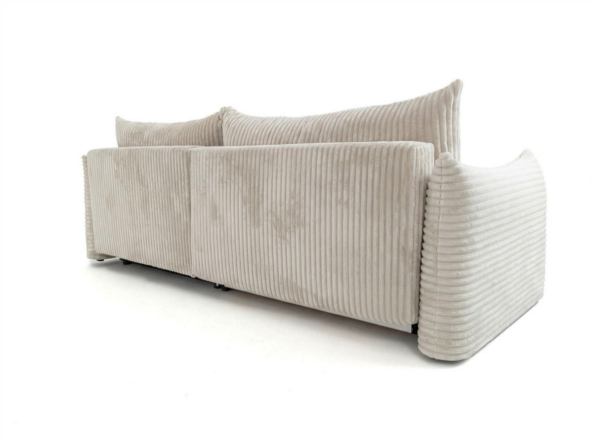 ECKSOFA Mailand Mit Schlaffunktion - Ecru, Holzwerkstoff/Textil (260/154cm) - Fun Möbel