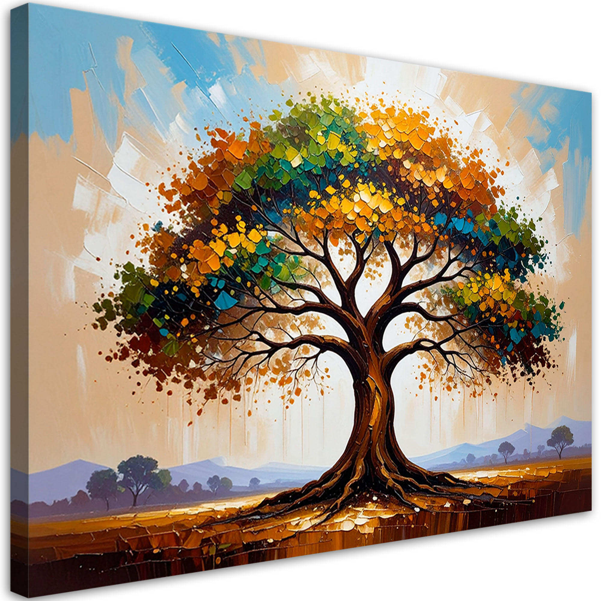 Feeby Leinwandbild Mehrfarbig 120x80 cm