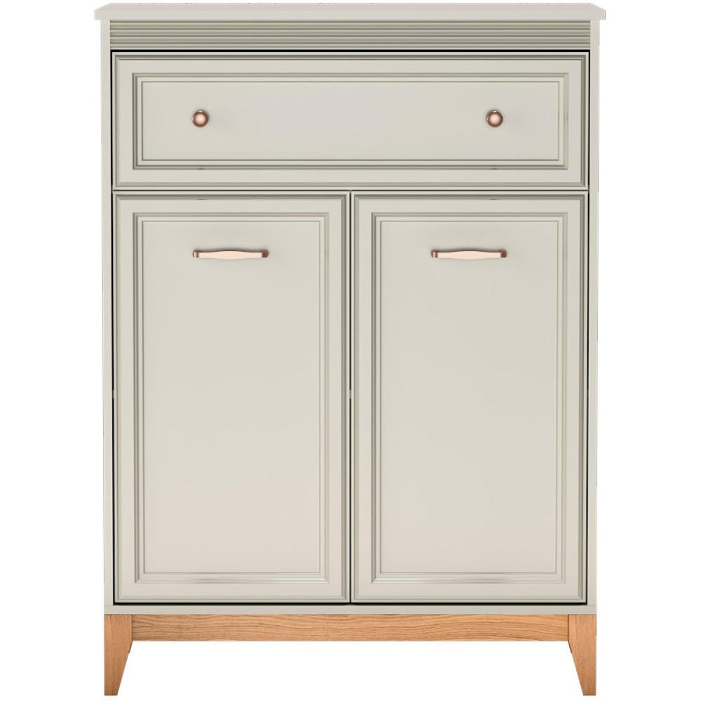 KOMMODE Charlott mit 1 Schublade und 2 Türen - Kaschmir/Eichefarben, Holz/Holzwerkstoff (92/125.5/40.5cm) - Beautysofa