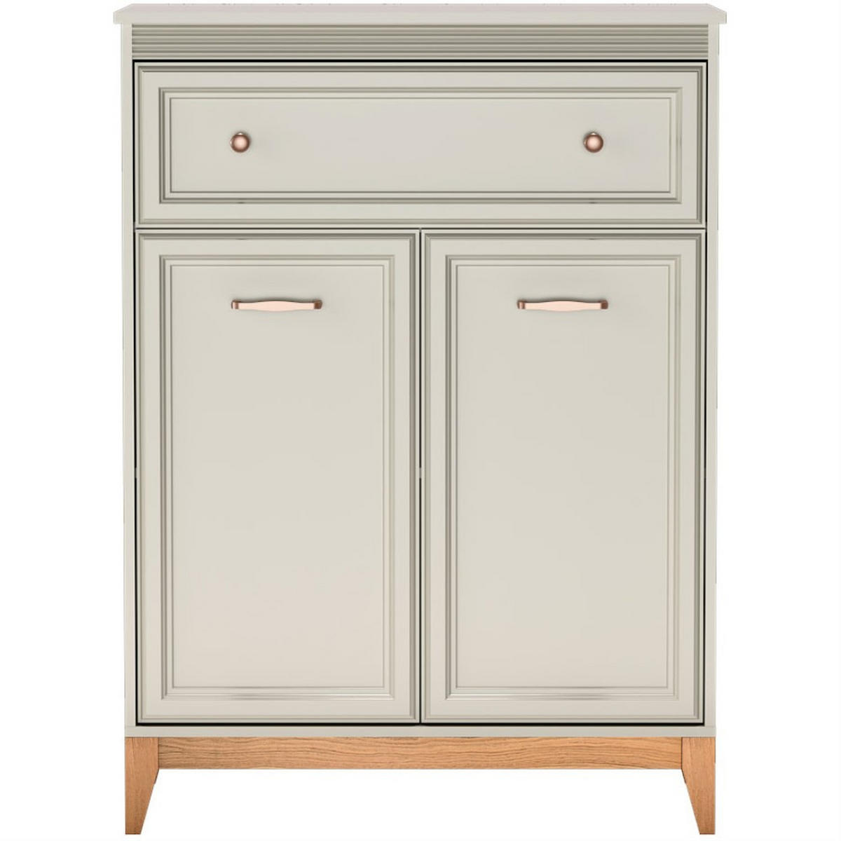 KOMMODE Charlott mit 1 Schublade und 2 Türen - Kaschmir/Eichefarben, Holz/Holzwerkstoff (92/125.5/40.5cm) - Beautysofa