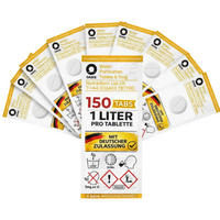 WASSERAUFBEREITUNGSTABLETTEN 150 Stk inkl. 10L Faltkanister Camping Outdoor Trinkwasser 1L - Transparent/Weiß, Kunststoff (20/25/11cm) - JUNG