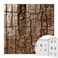 SCHLÜSSELBOX Weiß 30x30 cm – Türöffnung nach rechts - Baumrinde - Braun, Metall (30/30/5cm) - TULUP