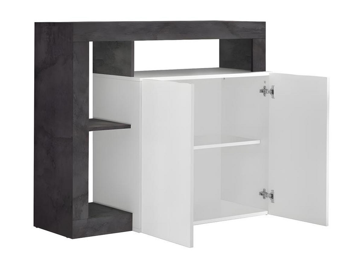 SIDEBOARD 2 Türen Frankfurt - L108 cm - Grau, Holz (42/93/108cm) - Vente-Unique