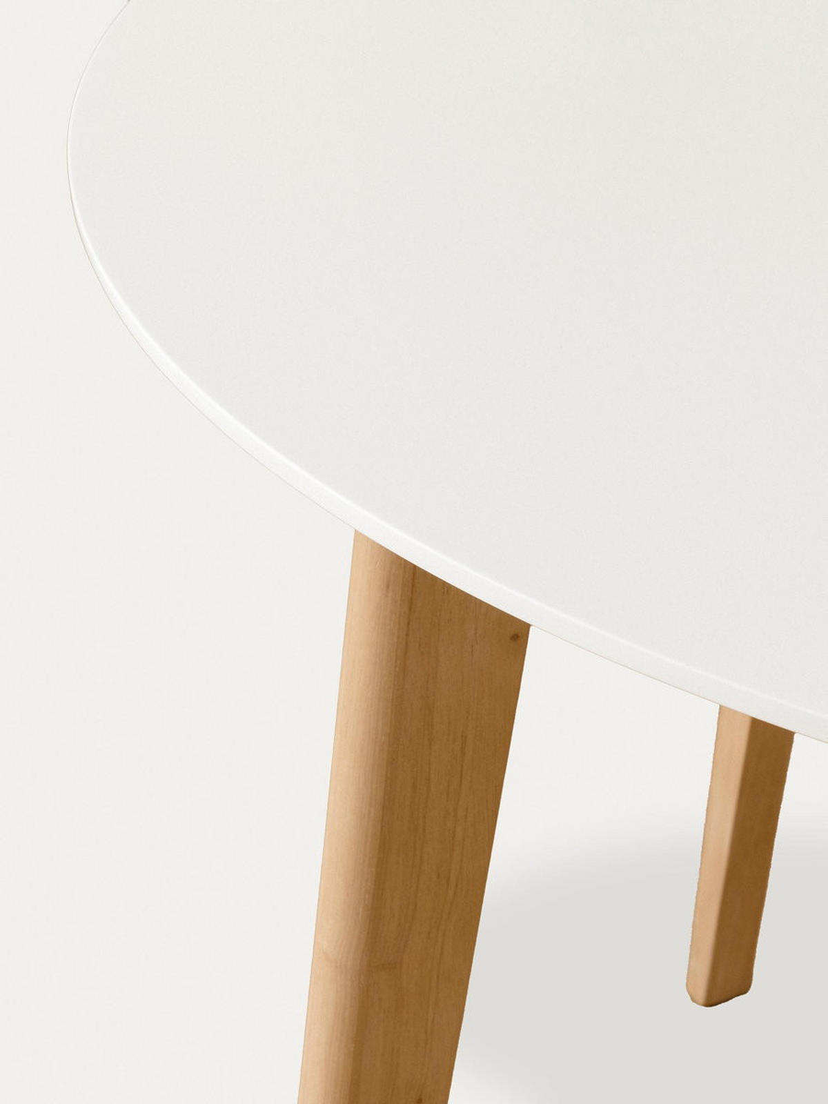 ESSTISCH Basic Natur - Weiß 100 x 100 - Braun, Holzwerkstoff (100/100/75cm) - Kenay Home