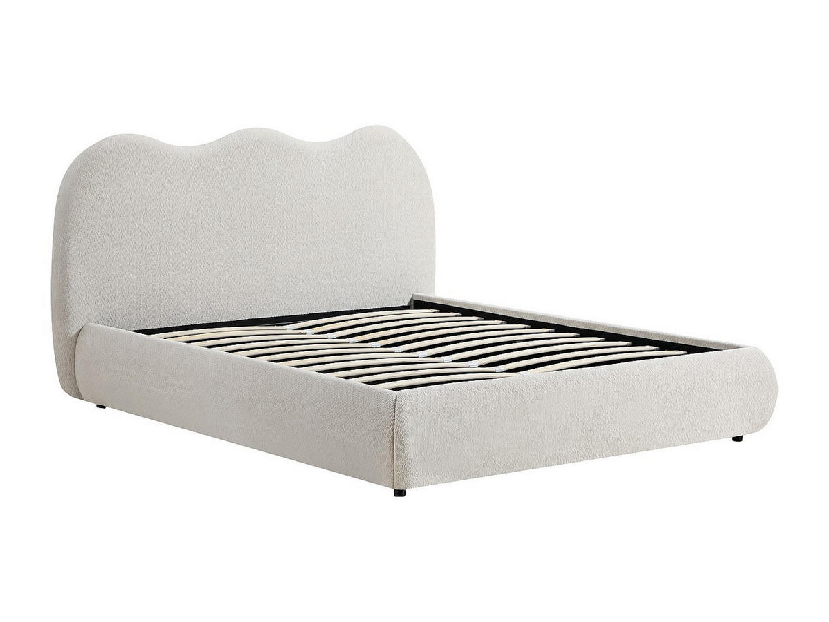 BETT mit Bettkasten - 2 Personen - Stoff - Beige - - Beige, Textil (140/190cm) - Vente-Unique