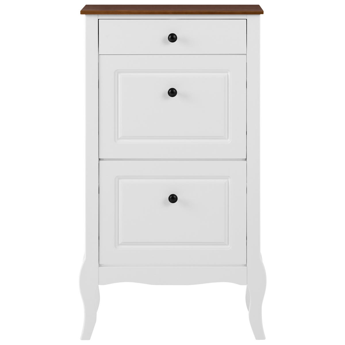 DULAP DE PANTOFI alb Nundle - maro/alb, compozit lemnos (60/108/24cm) - Beliani
