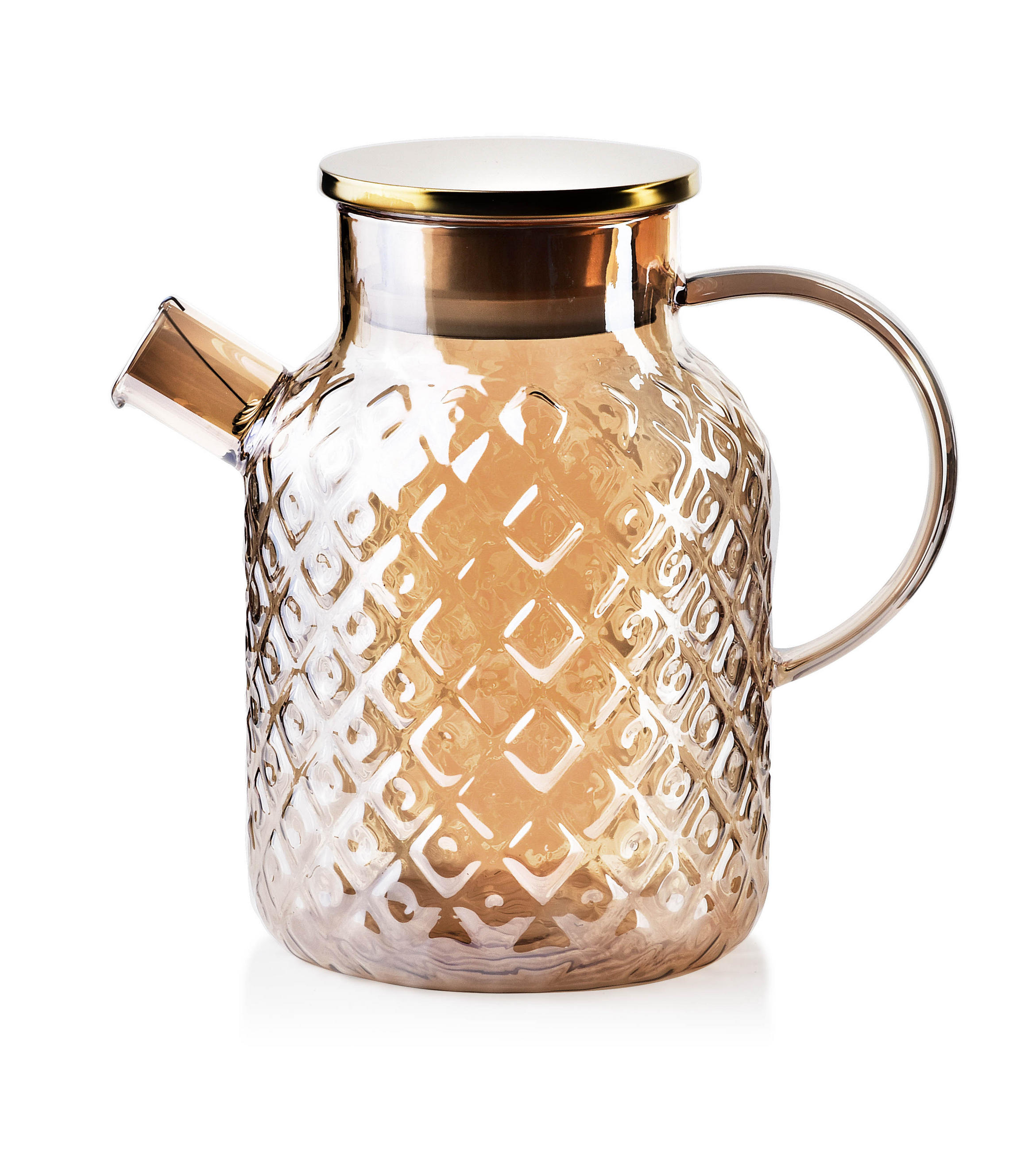 DŽBÁN Peter, borokřemenné sklo, jantarová, 9/12,5/19 cm - med, sklo (1.7L) - Mondex