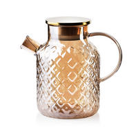 DŽBÁN Peter, borokřemenné sklo, jantarová, 9/12,5/19 cm - med, sklo (1.7L) - Mondex