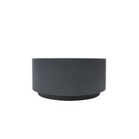 COUCHTISCH ROME Rund Mittel aus Beton 86 x 86 x 41 cm - Schwarz, Naturmaterialien (86/86/41cm) - Elementi