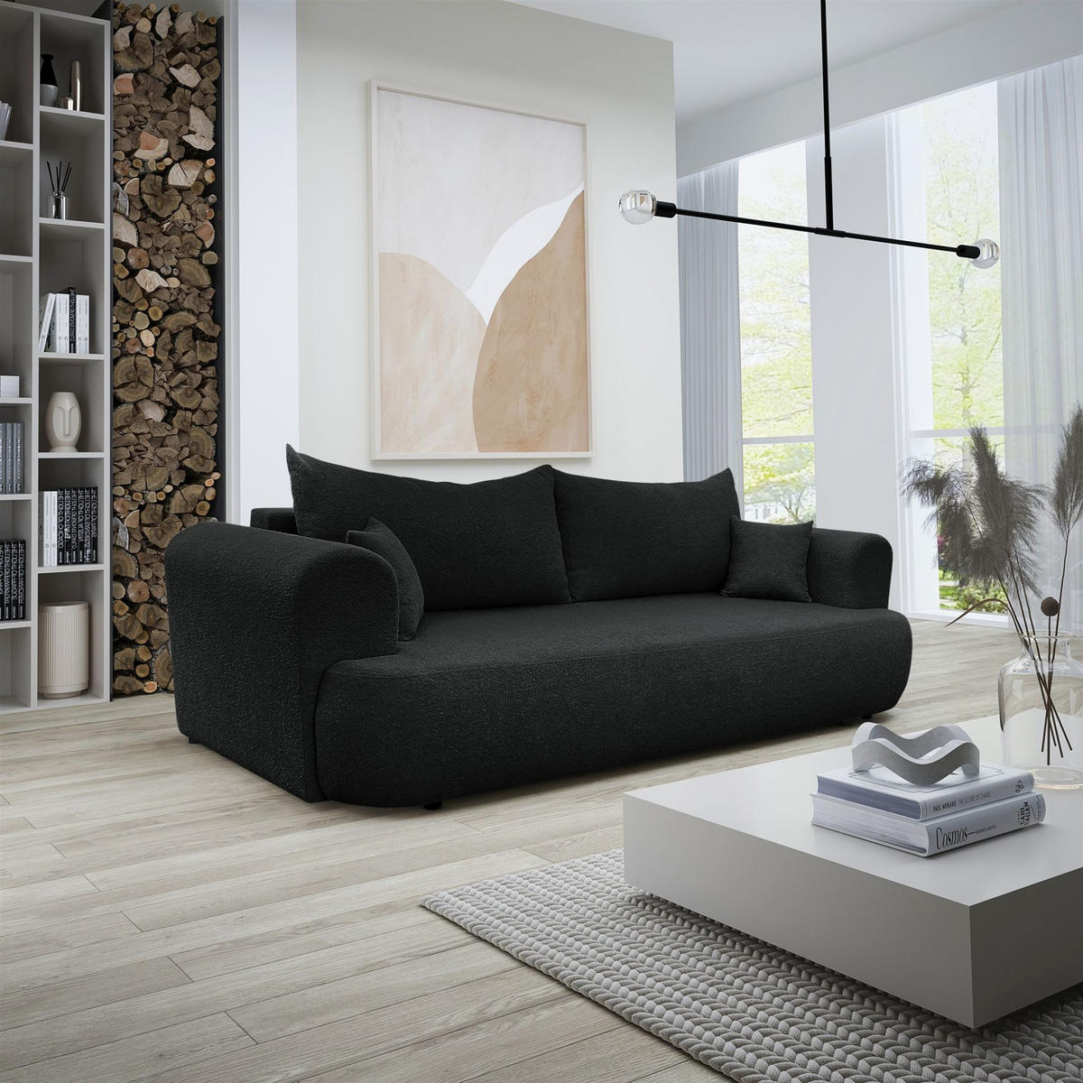 SCHLAFSOFA Anike Stoff Now Or Never - Schwarz, Holzwerkstoff/Textil (240/78/110cm) - Fun Möbel