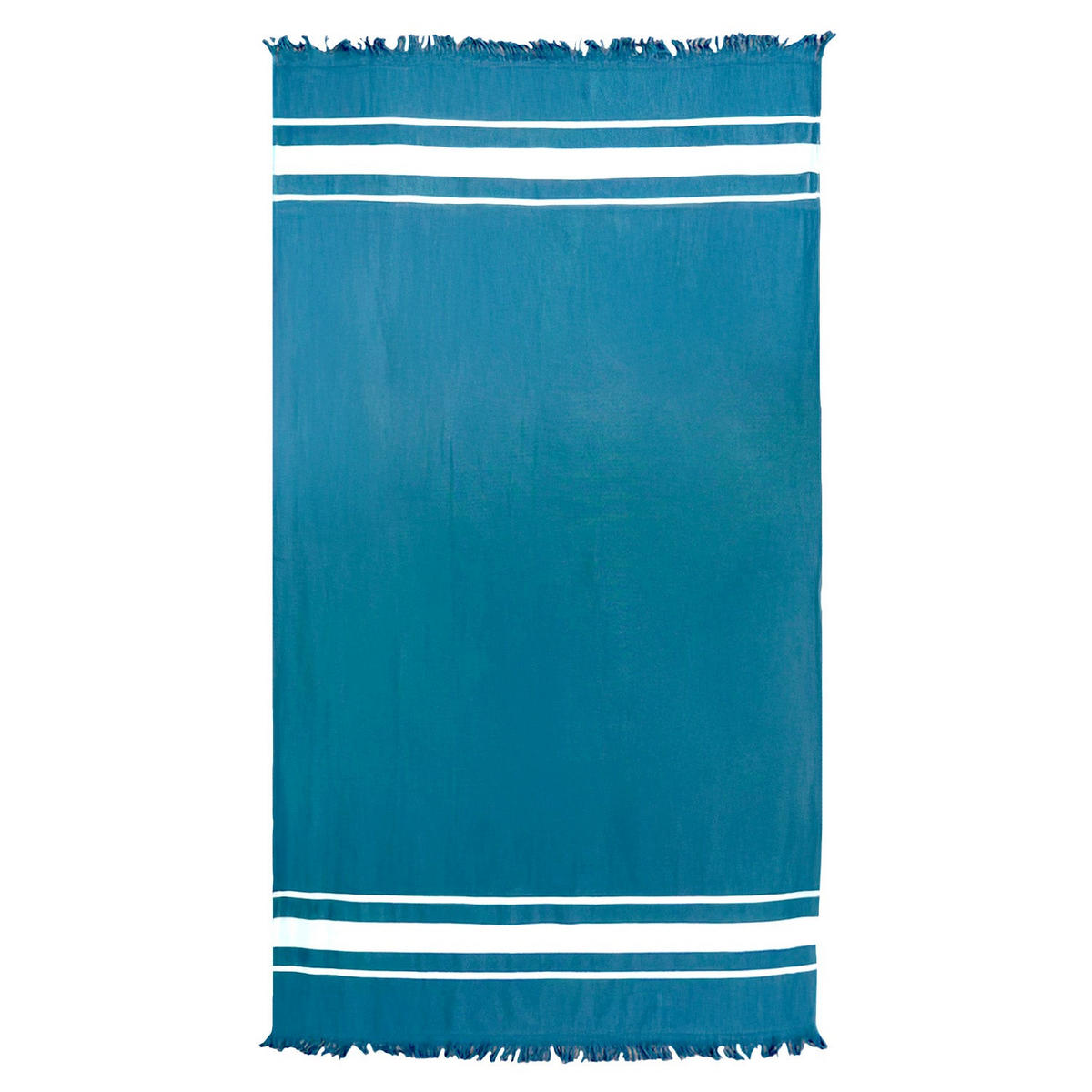 HAMAMTUCH mit Frottee gefüttert Blau 90x170 340g/m² - Karibik Blau - Hellblau, Textil (170/90cm) - LE COMPTOIR DE LA PLAGE