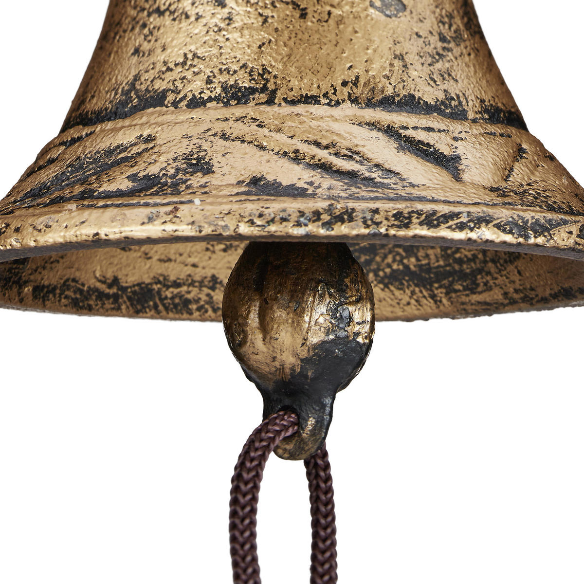 TÜRGLOCKE - Goldfarben, Textil/Metall (19/26.5/11cm) - Relaxdays