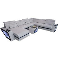 WOHNLANDSCHAFT Catania Macchiato Schwarz Strukturstoff - Braun, Kunststoff (349/89/264cm)