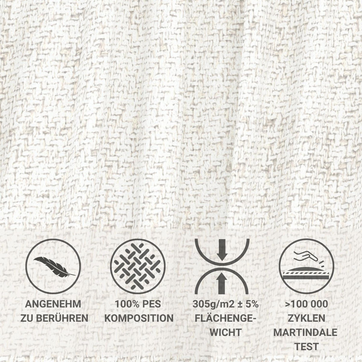 BOXBETT Jonah Creme 120/200 cm im Webstoff - Creme/Schwarz, Holz/Holzwerkstoff (120/200cm) - Maison de Reve