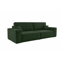 SCHLAFSOFA HUGO, Sofa mit Schlaffunktion und Bettkasten, Farbe: Grün, Cordstoff - Grün, Textil (244/83/98cm) - VENASI MÖBEL