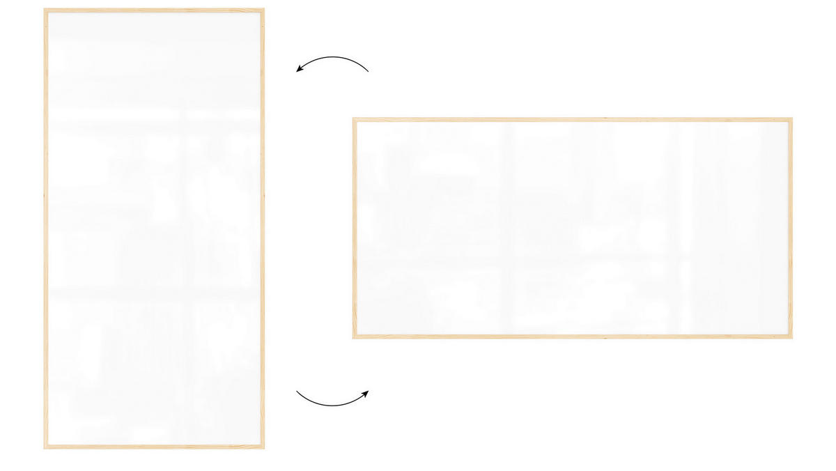 MAGNETISCHES Whiteboard mit Naturholzrahmen 200x100cm - Weiß, Metall (200/100/1.8cm) - ALLboards