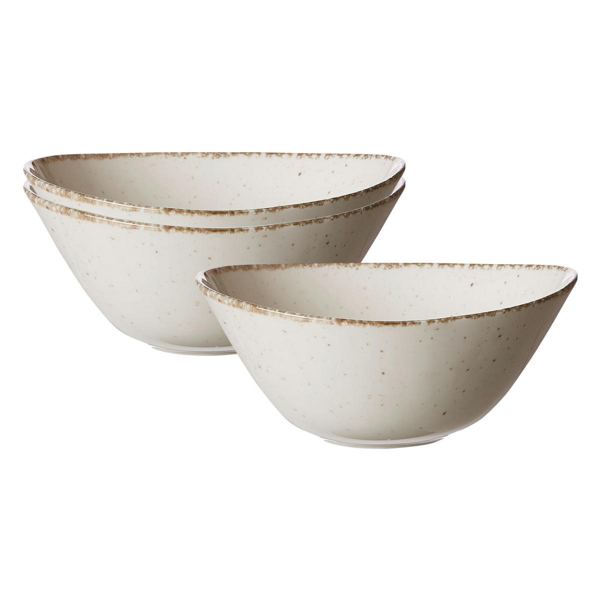 SERVIERSCHALEN Casa Beige 16,5 x 19 cm 3er Set - Beige, Keramik (19/8/16.5cm) - Ritzenhoff Breker