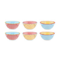 SCHALEN Pattern Ø15cm - 6er-Set - Color - Blau, Keramik (15cm) - Björn