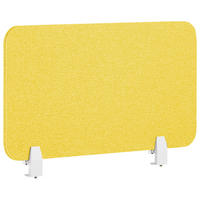 SCHREIBTISCHTRENNWAND 72 x 40 cm Gelb Wally - Gelb, Textil (72/40/2cm) - Beliani