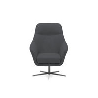 RELAXSESSEL Collection Drehstuhl CUBO – komfortabel, drehbar, modernes Design, 76x97x76 cm, Farbe - Anthrazit/Schwarz, Holz/Textil (76/97/76cm) - DomoHome