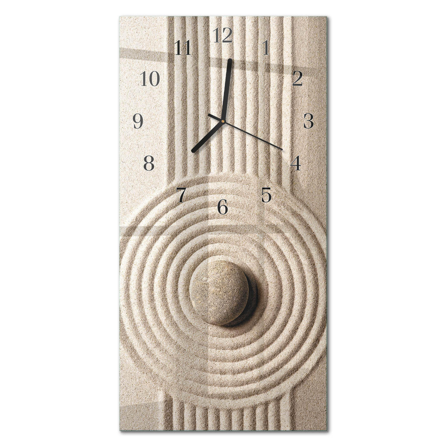 WANDUHR 60x30 cm - Horizont - Braun, Glas (30/60/0.4cm) - TULUP