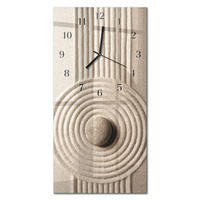 WANDUHR 60x30 cm - Horizont - Braun, Glas (30/60/0.4cm) - TULUP