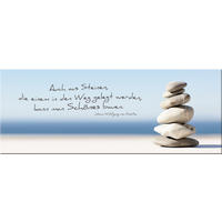 GLASBILD 80x30 cm motivierender Spruch - Beige, Glas (80/30cm) - artissimo