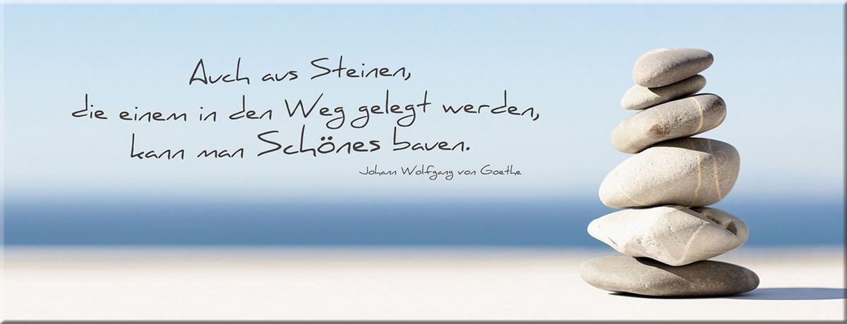 GLASBILD 80x30 cm motivierender Spruch - Beige, Glas (80/30cm) - artissimo