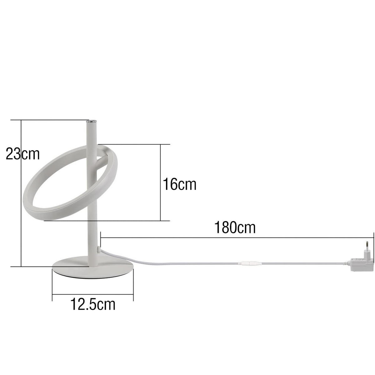 LED-TISCHLEUCHTE Siegen 12.5/12.5/23 cm - Weiß, Metall (12.5/12.5/23cm) - Nettlife