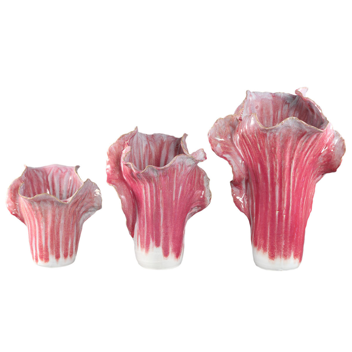 TOPF Swing Rosa 37.5/36/51cm - Pink, Keramik (51cm) - PTMD Collection